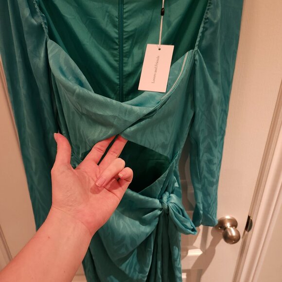 Lovers & Friends teal cut out wrap dress! - Picture 2 of 6